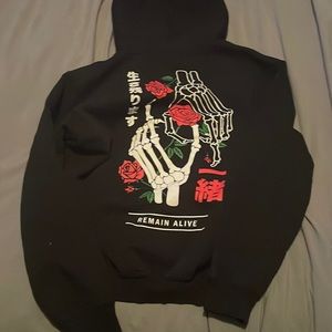 Skeleton hand hoodie